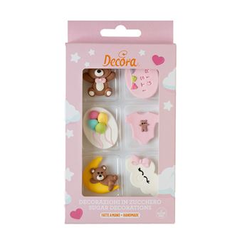 Picture of BABY GIRL SUGAR DECORATIONS X 6